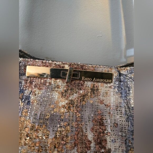 Enzo Angiolini Sparkle Tote Purse Mobwife Art To Wear Abstract Loud Luxury - Picture 6 of 13